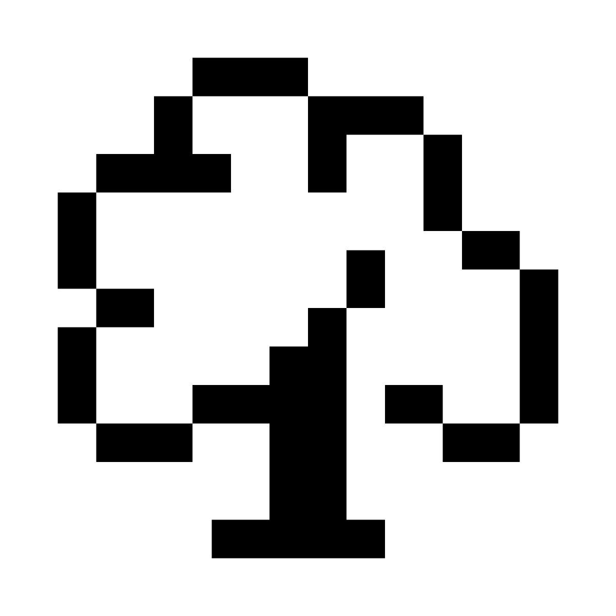 pixels style 낙 엽 나무 icon