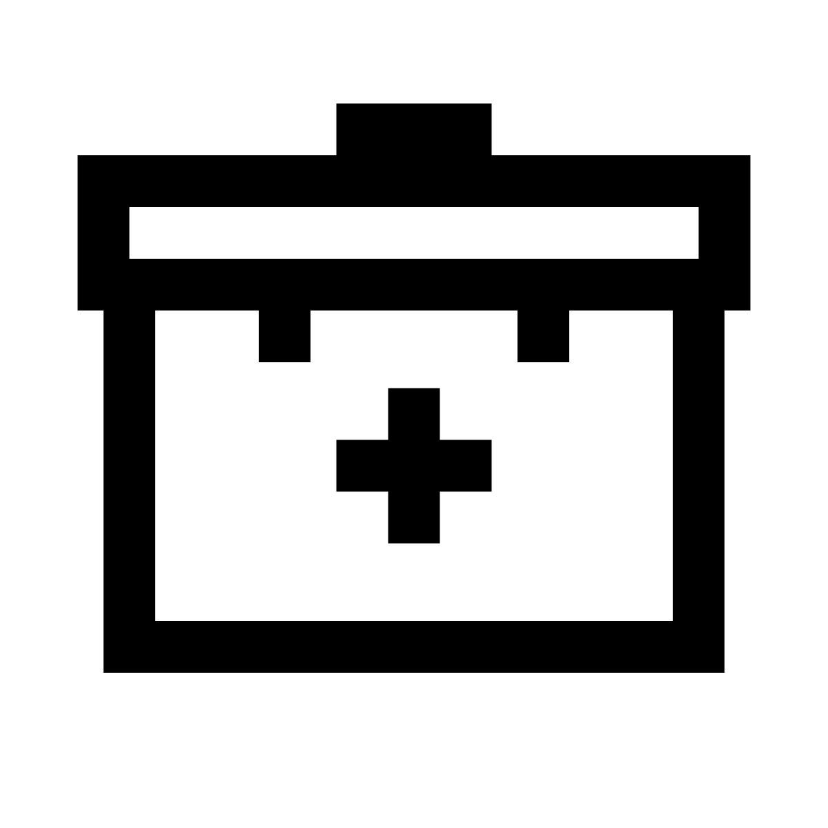pixels style maleta de médico icon