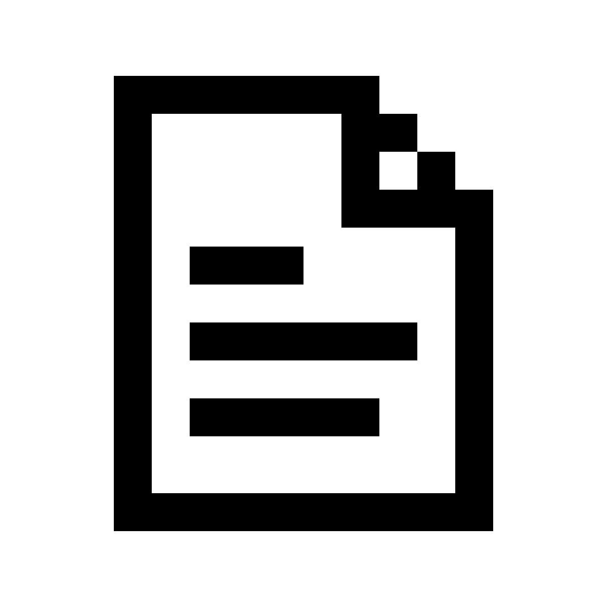 pixels style documento icon