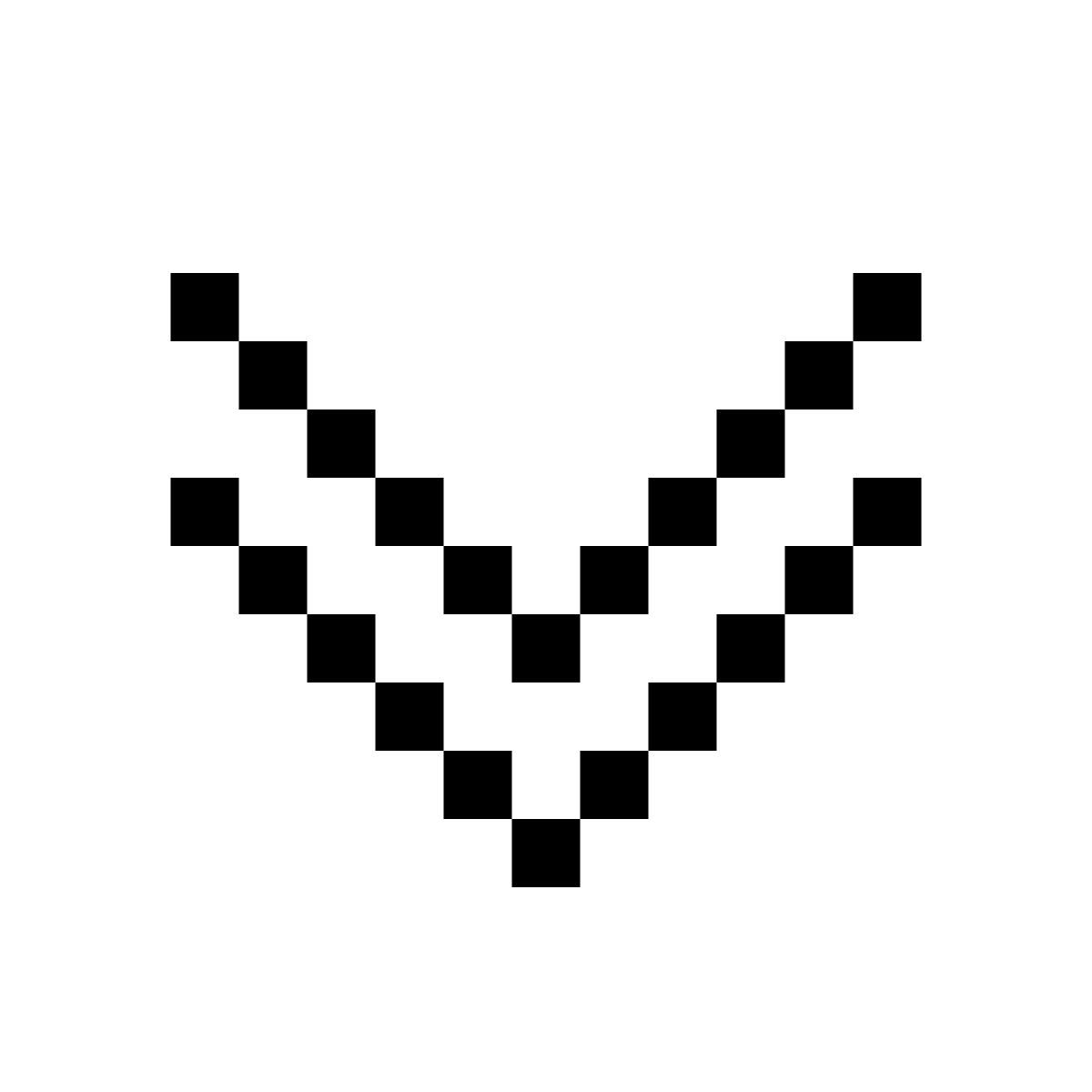 pixels style doppelt runter icon