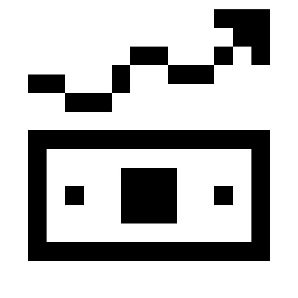 pixels style profit icon