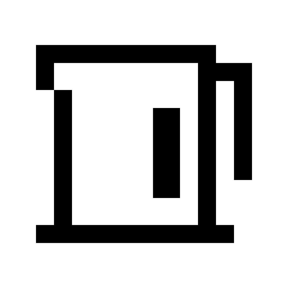 pixels style electric teapot icon