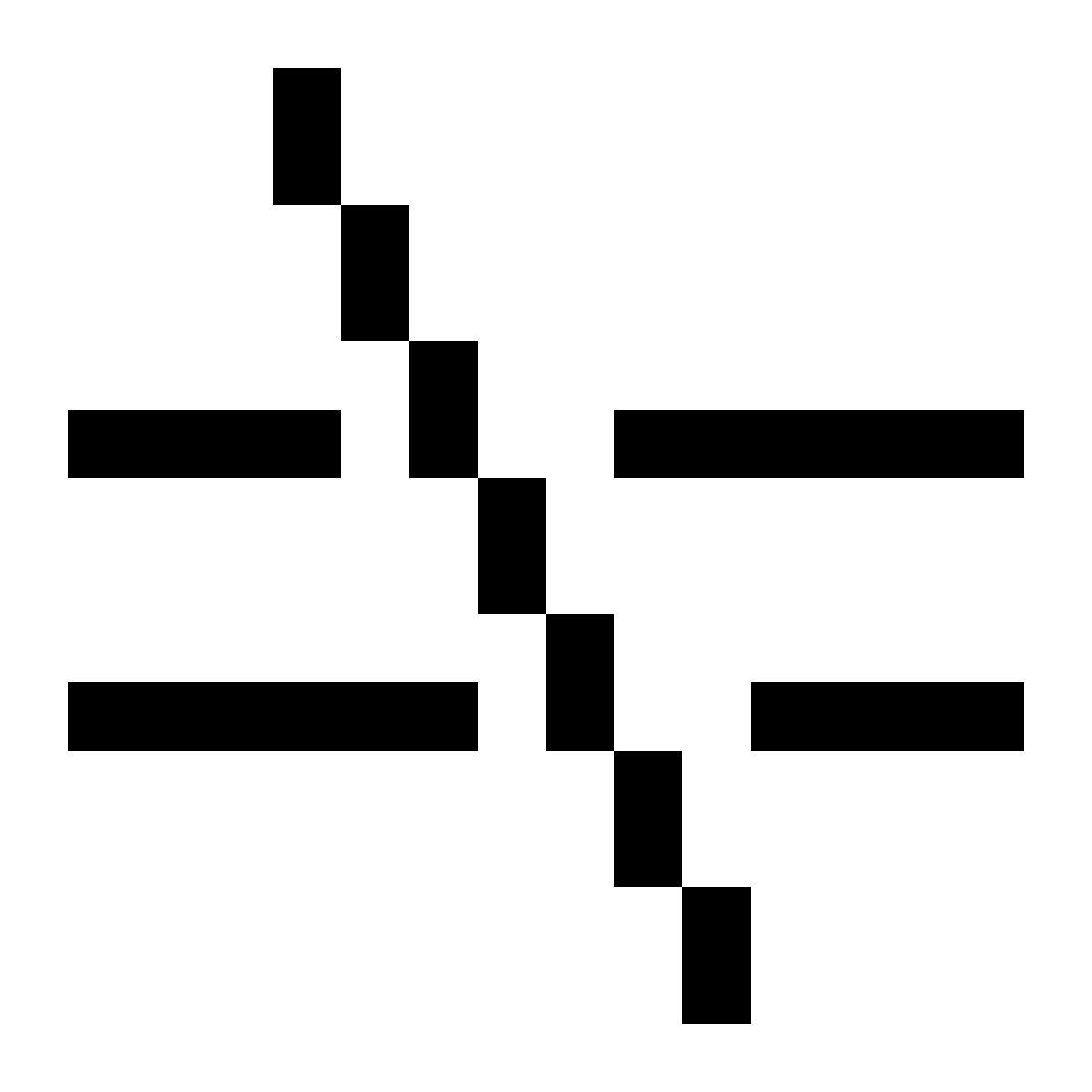 pixels style equal sign icon