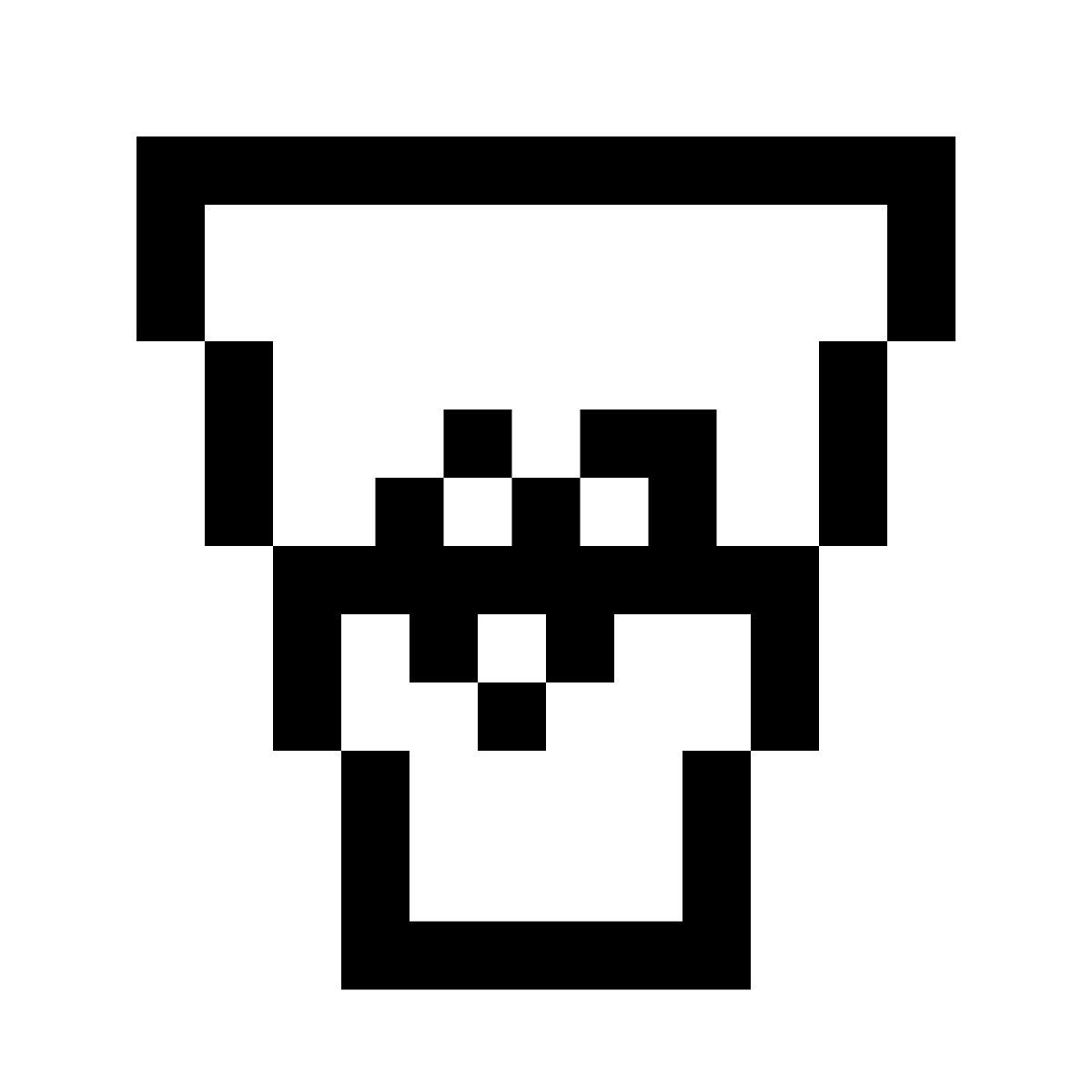 pixels style glass of whiskey icon