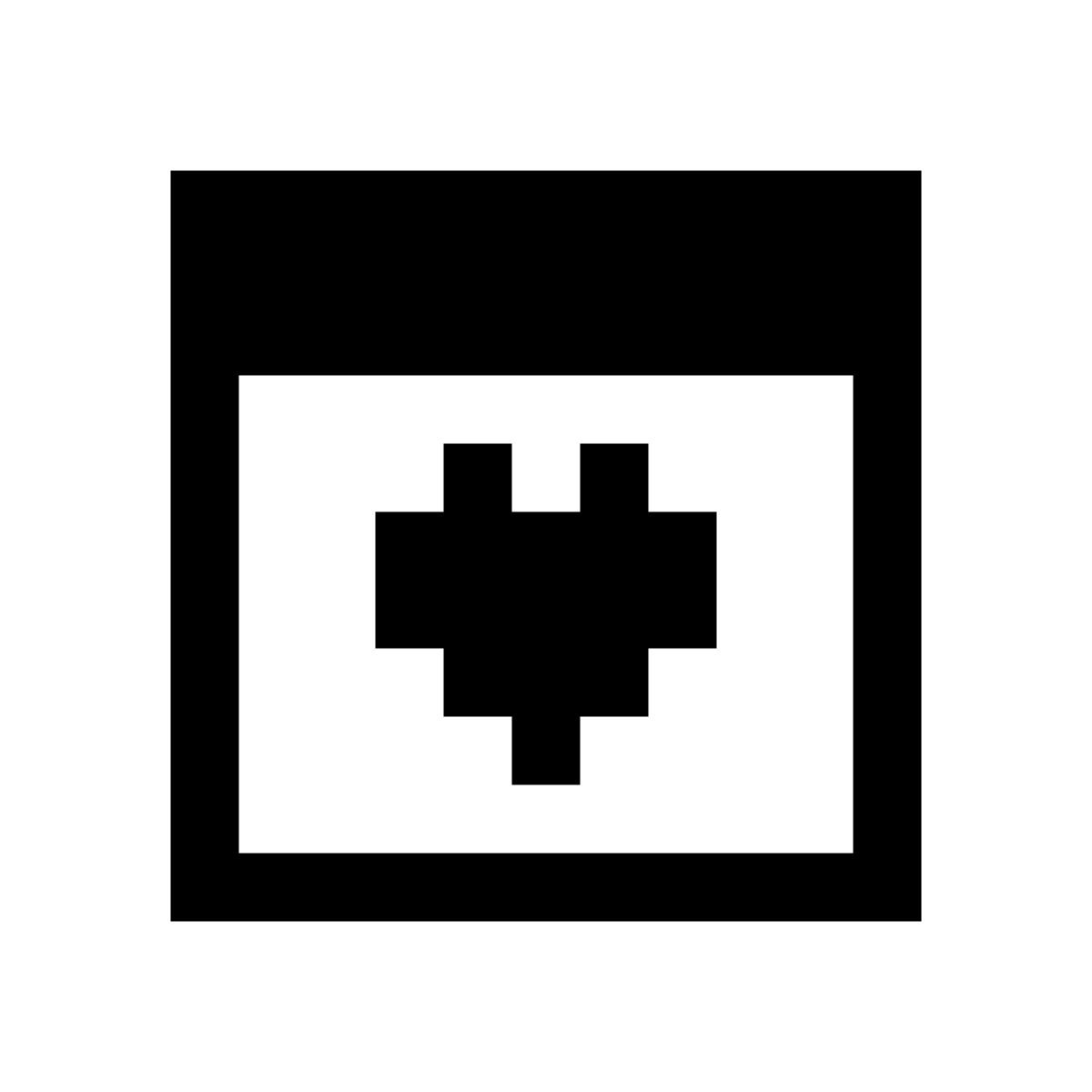 pixels style health calendar icon
