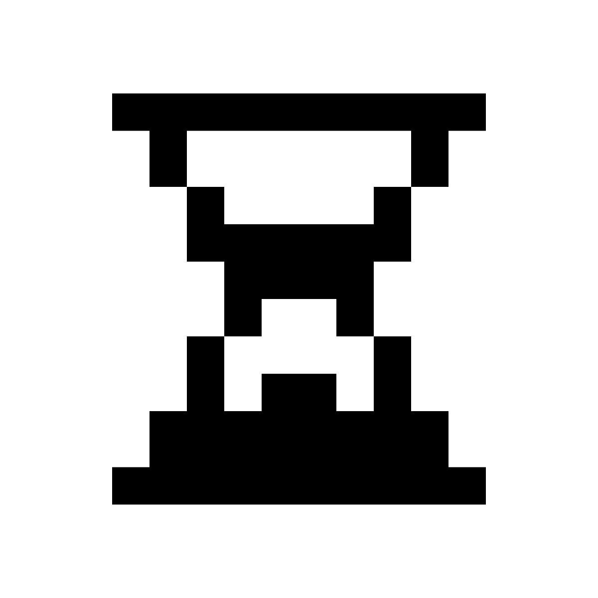 pixels style clessidra icon