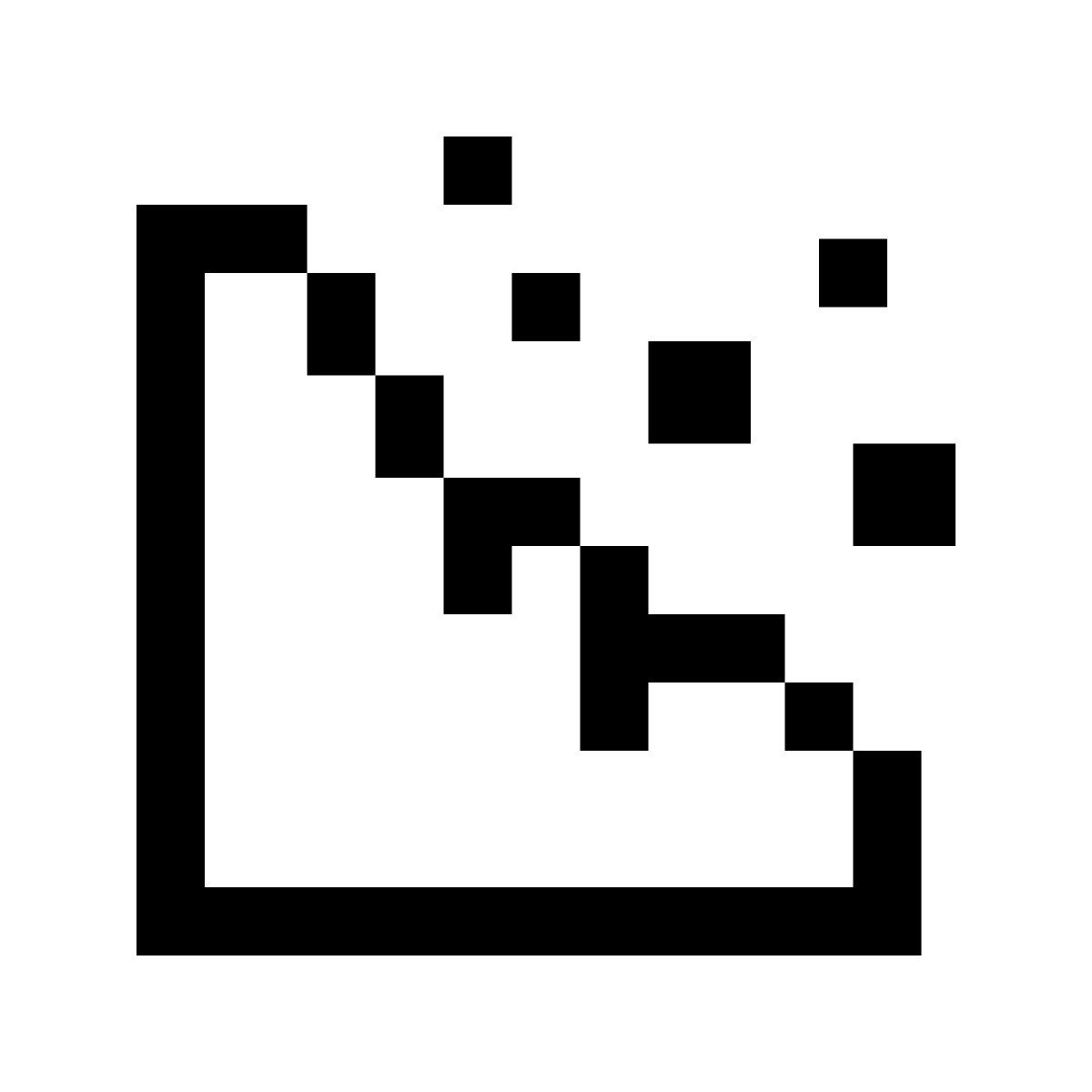 pixels style deslizamiento de tierra icon