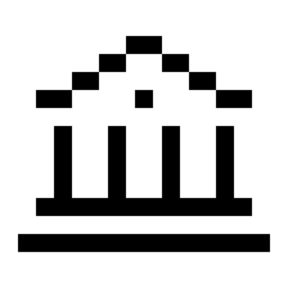 pixels style bibliothèque icon