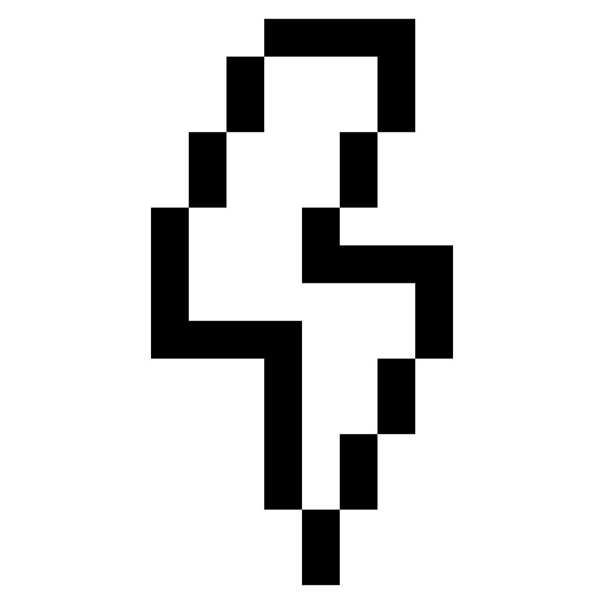 pixels style lightning bolt icon