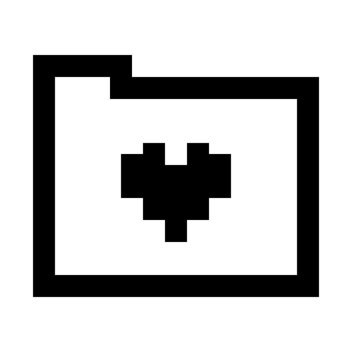 pixels style 즐겨 찾기 폴더 icon