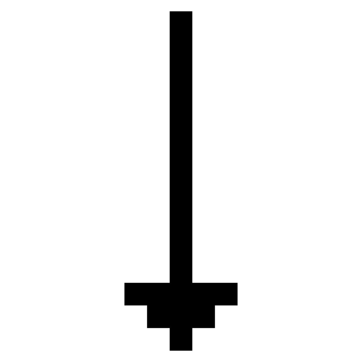 pixels style freccia lunga giù icon