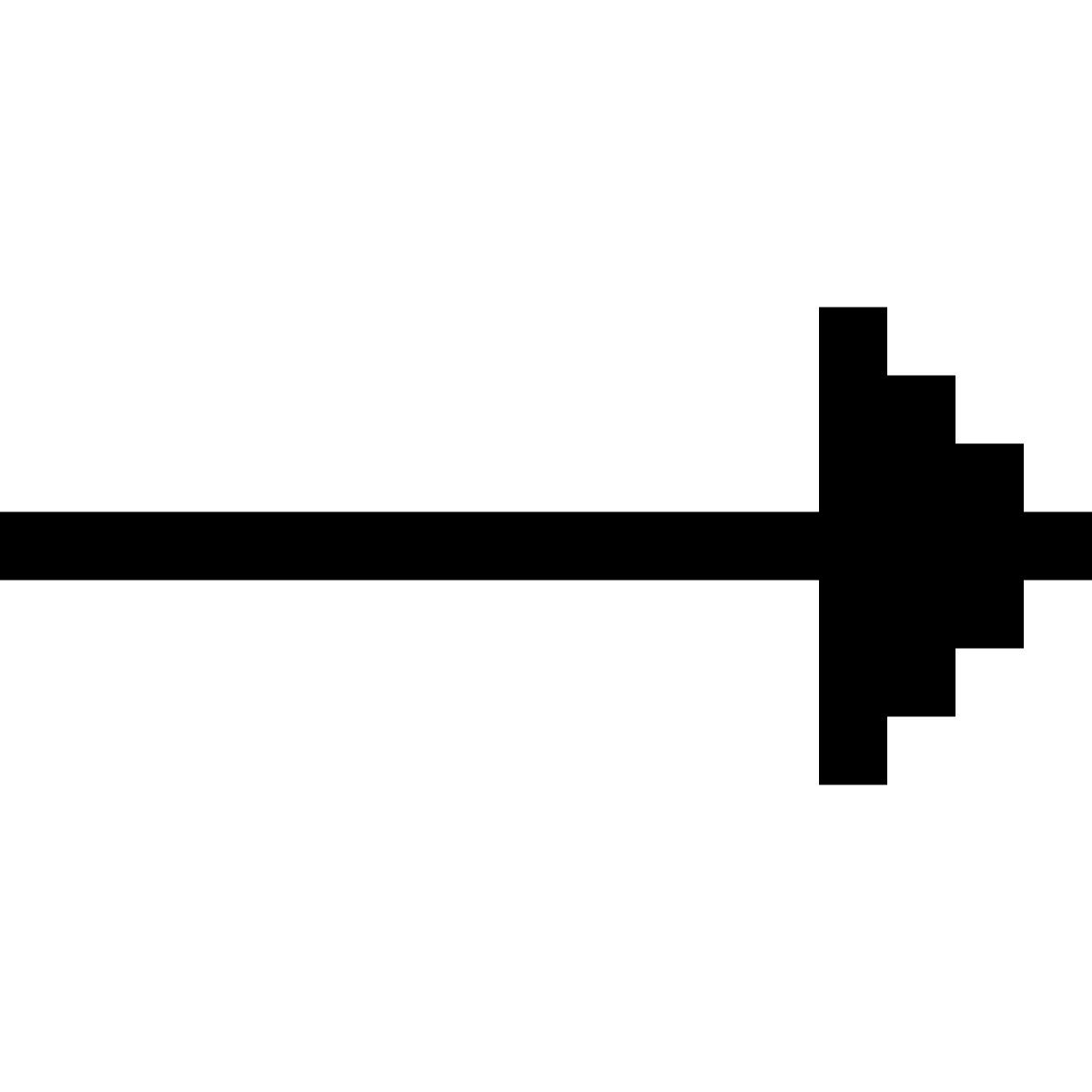 pixels style flecha derecha larga icon