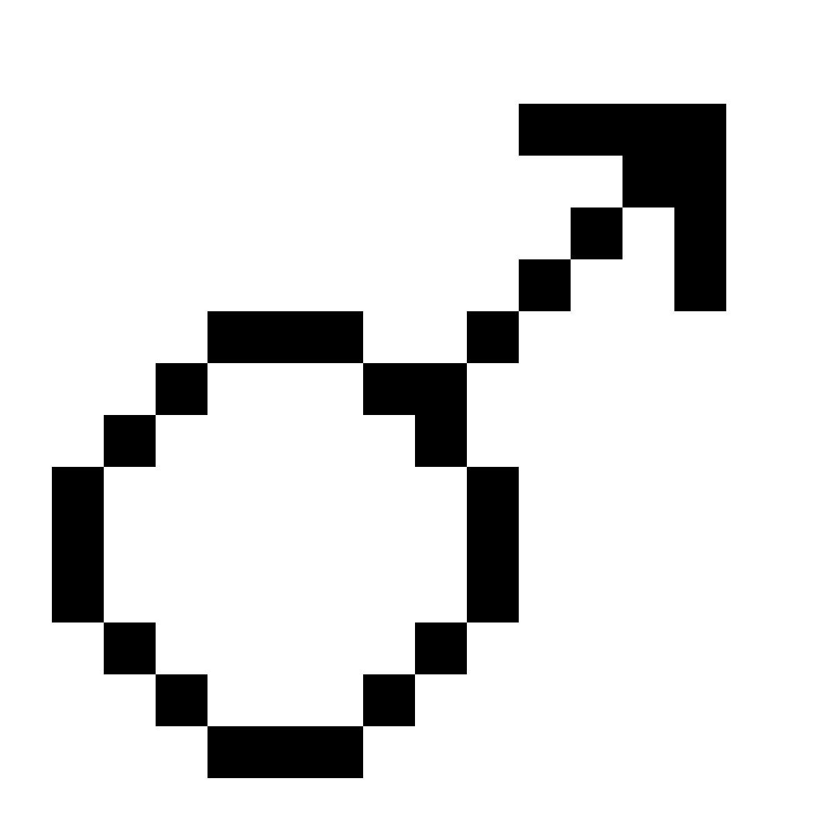 pixels style 화성 기호 icon