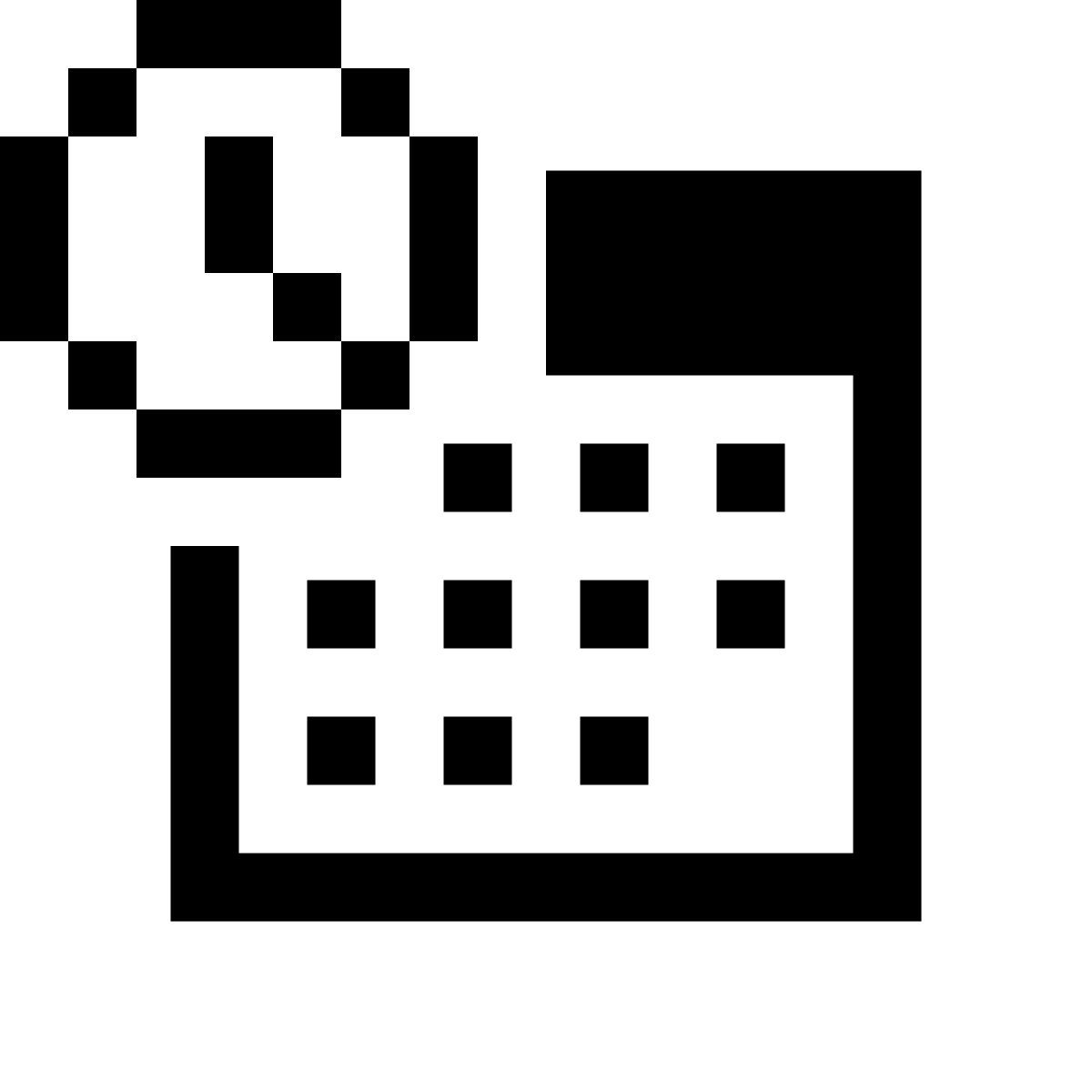 pixels style schedule icon