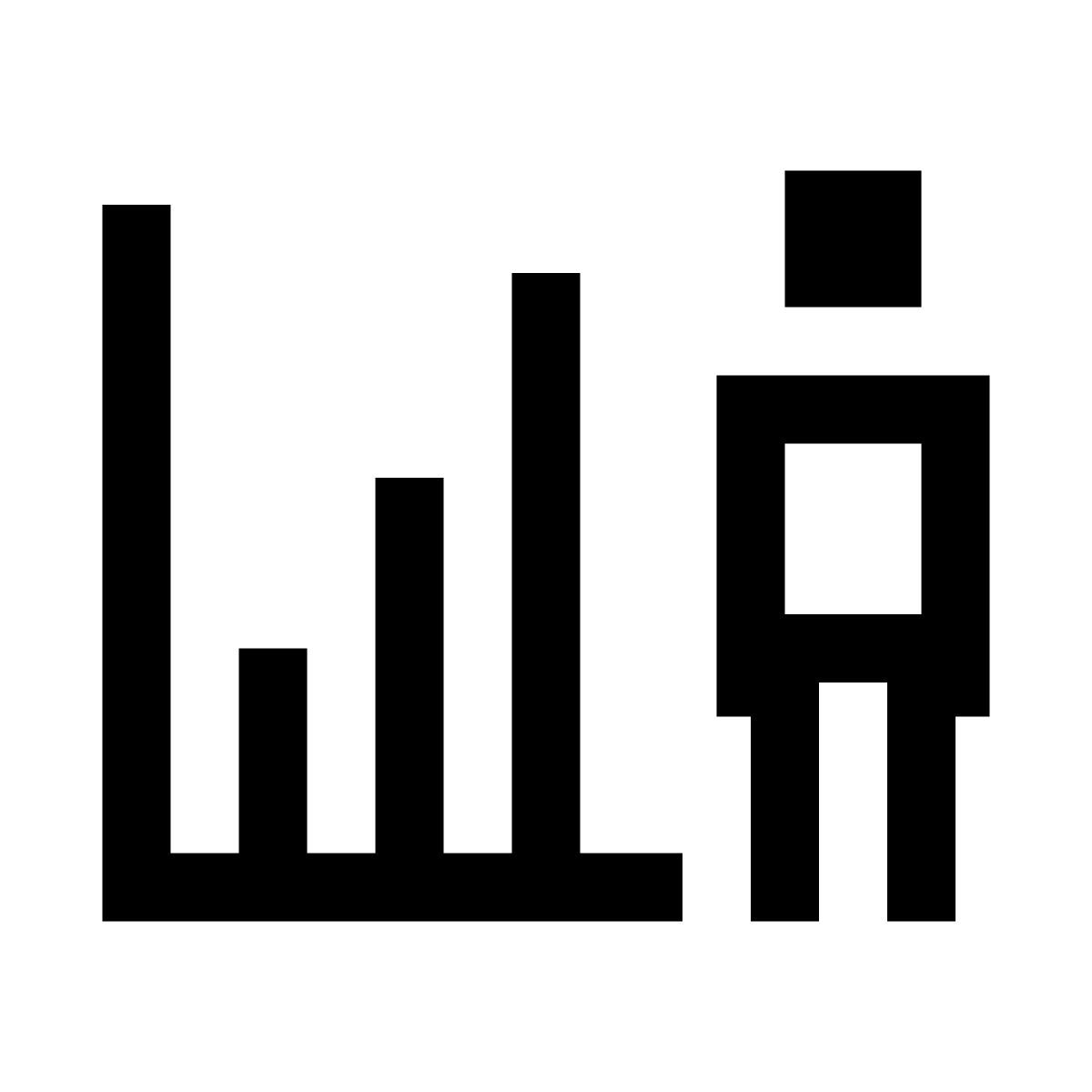 pixels style personal growth icon