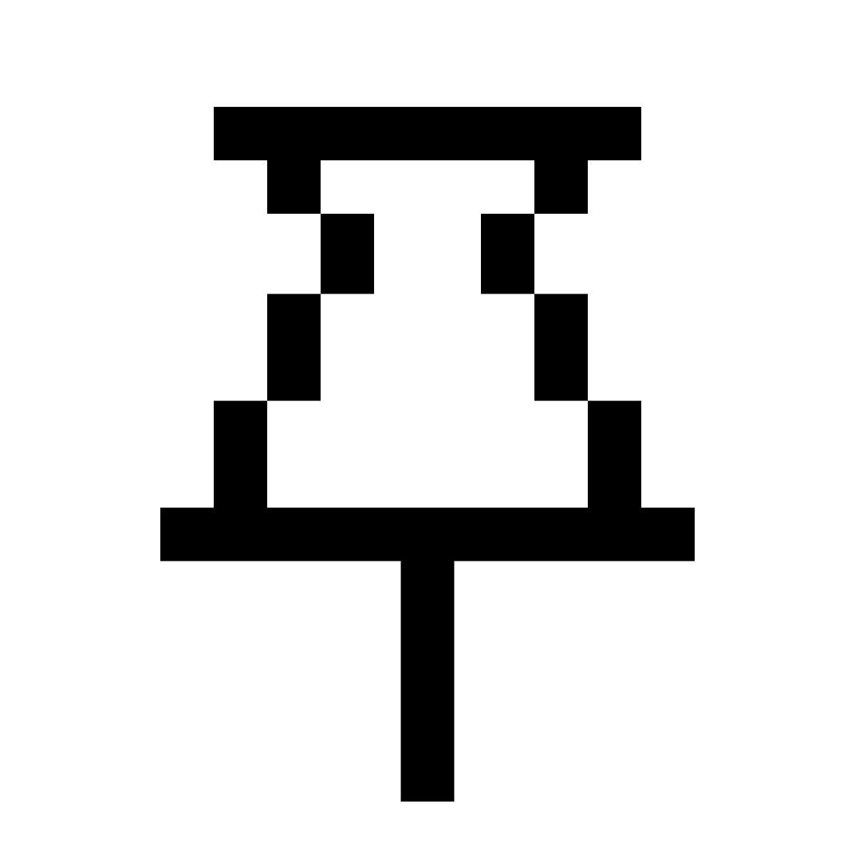 pixels style pin icon