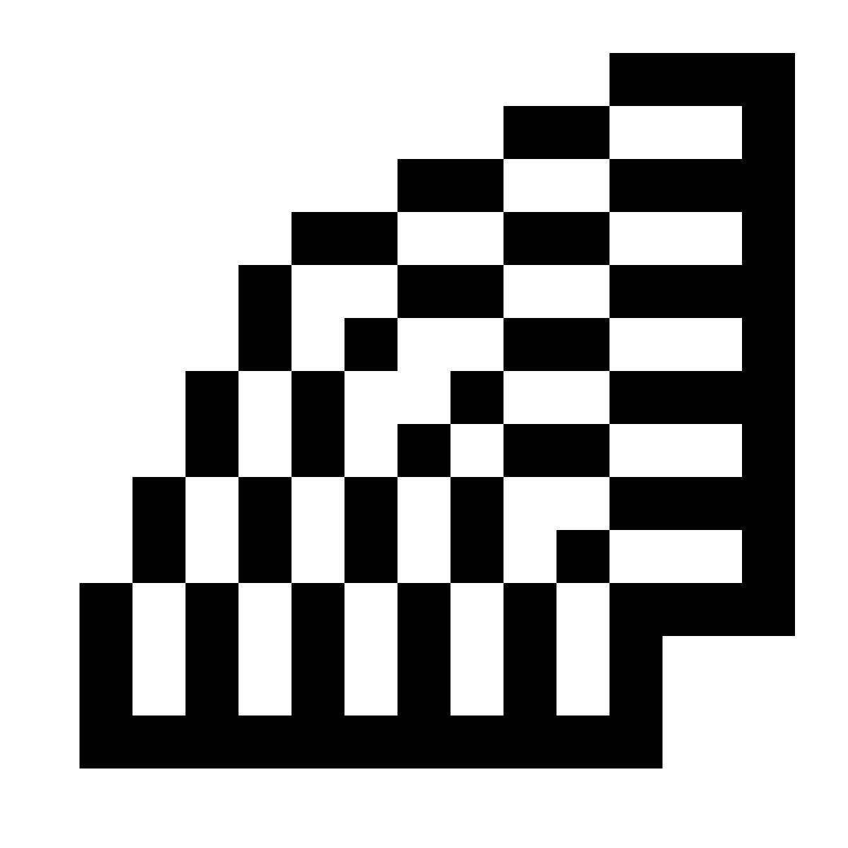 pixels style rainbow icon