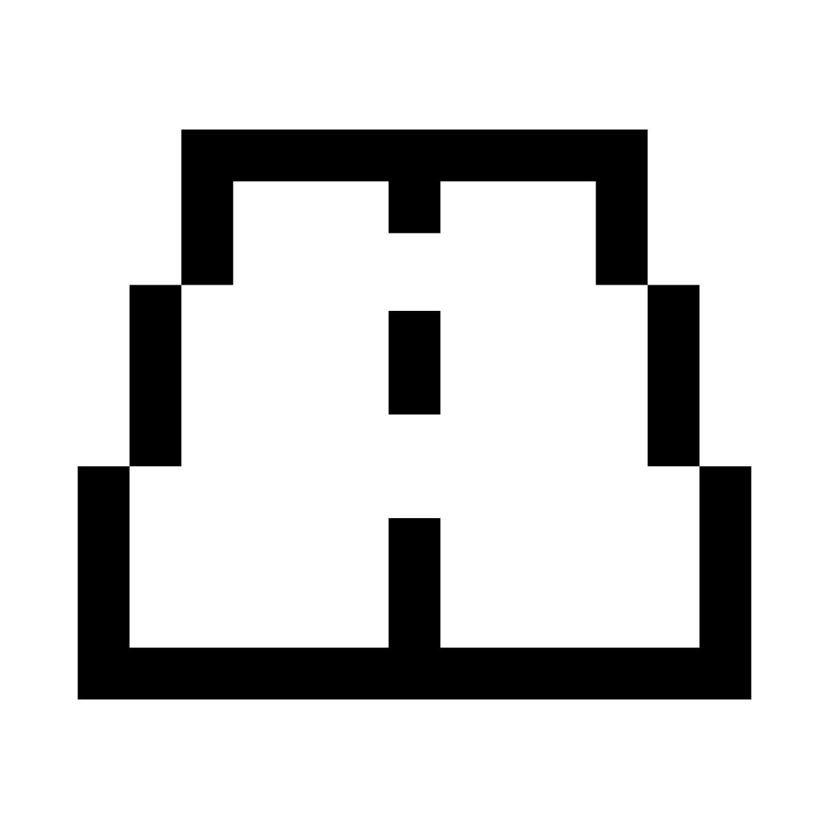 pixels style 도로 표지판 icon