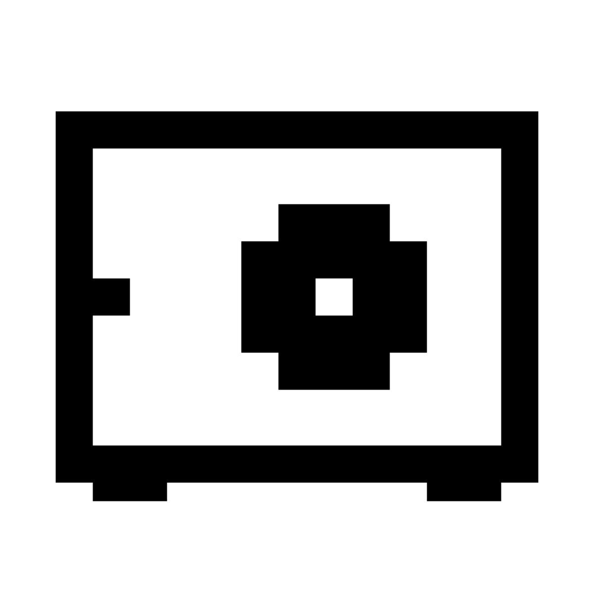 pixels style caja fuerte icon