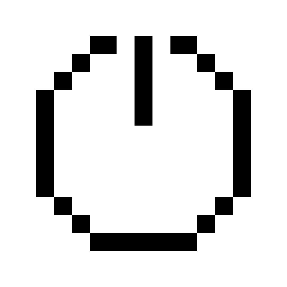 pixels style spegnere icon