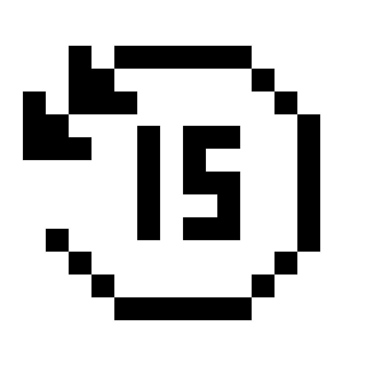 pixels style skip 15 seconds back icon
