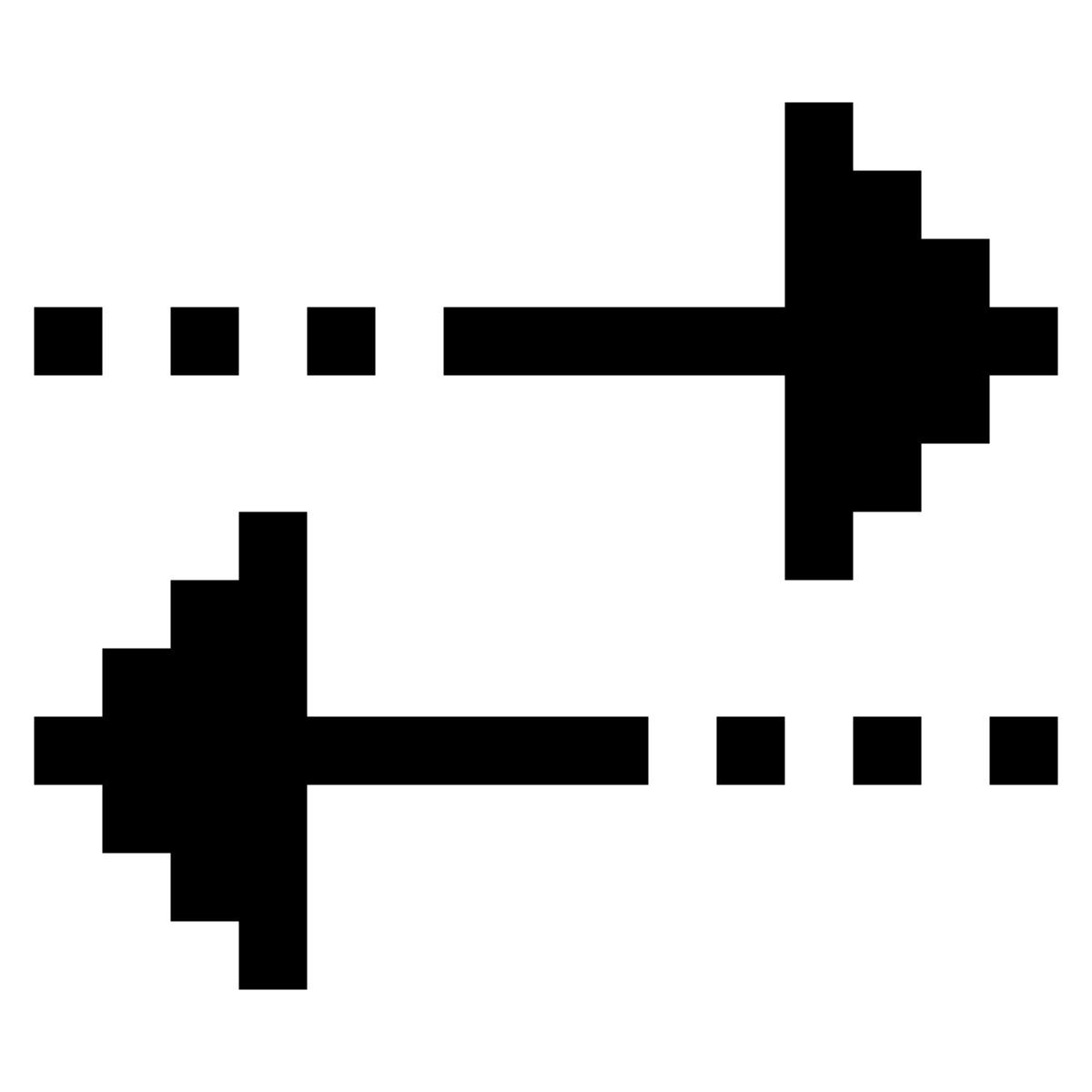 pixels style 화살표 수평 정렬 icon