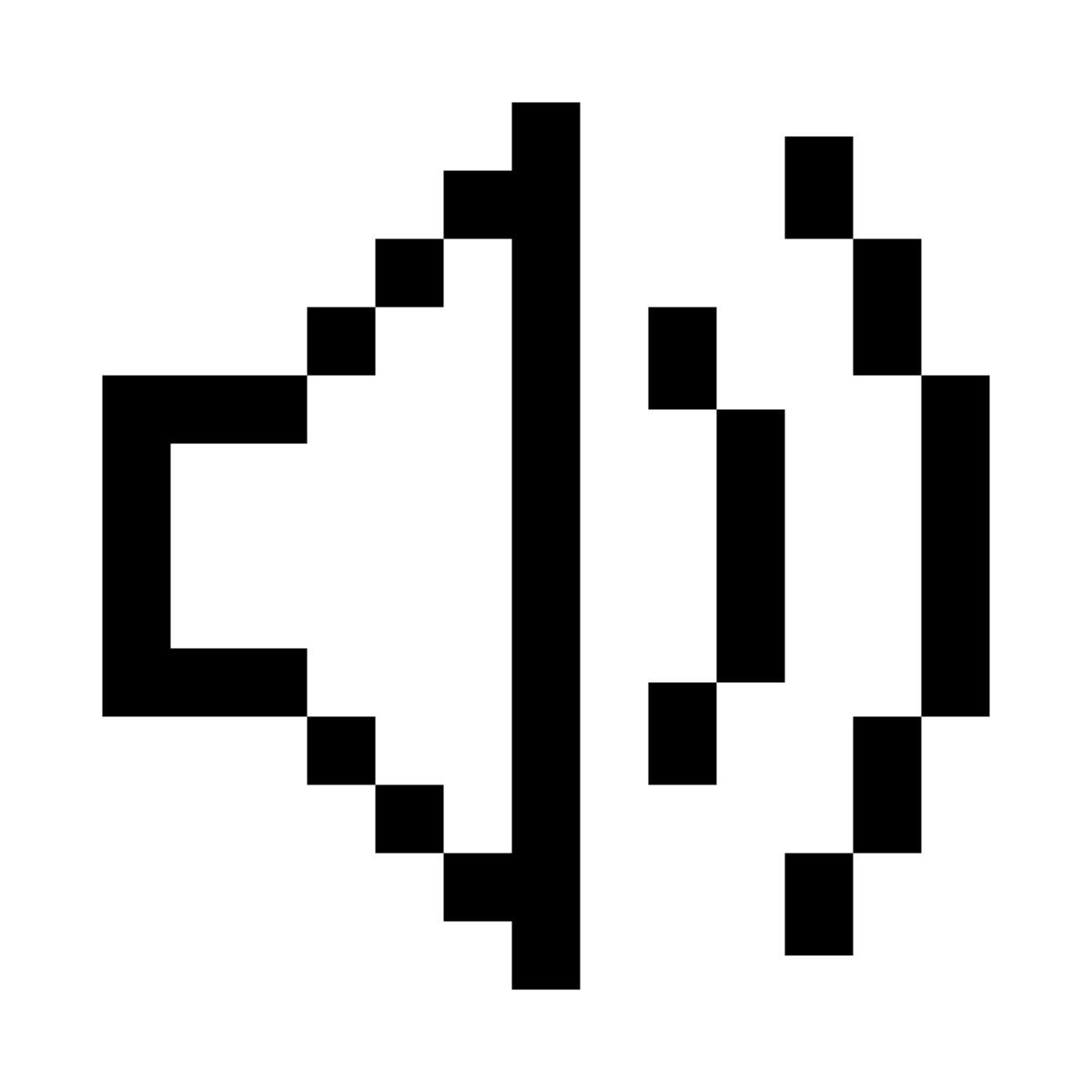 pixels style 스피커 icon