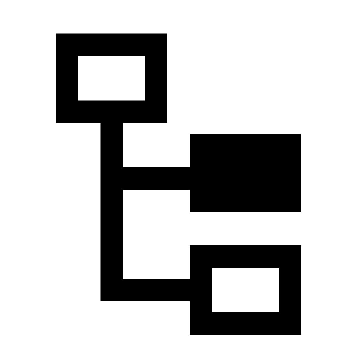 pixels style 堆积的组织结构图突出显示第一个节点 icon
