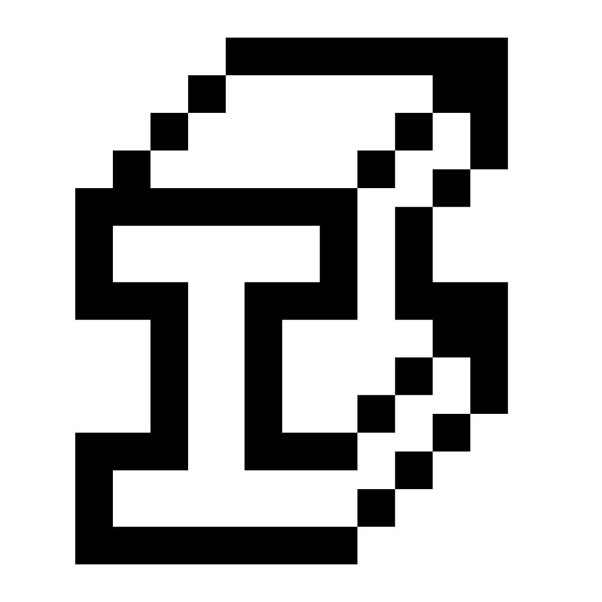 pixels style steel i beam icon