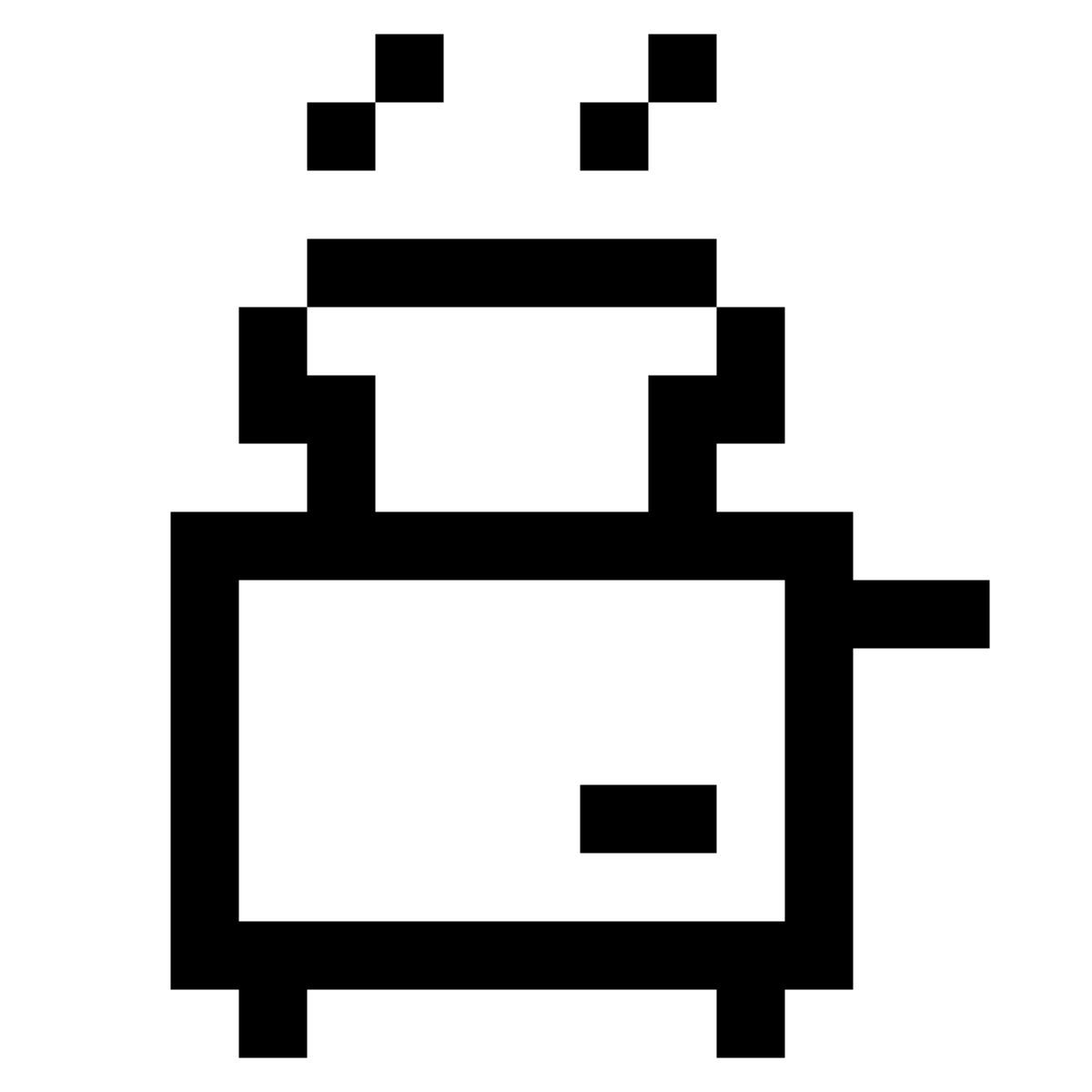 pixels style toaster icon
