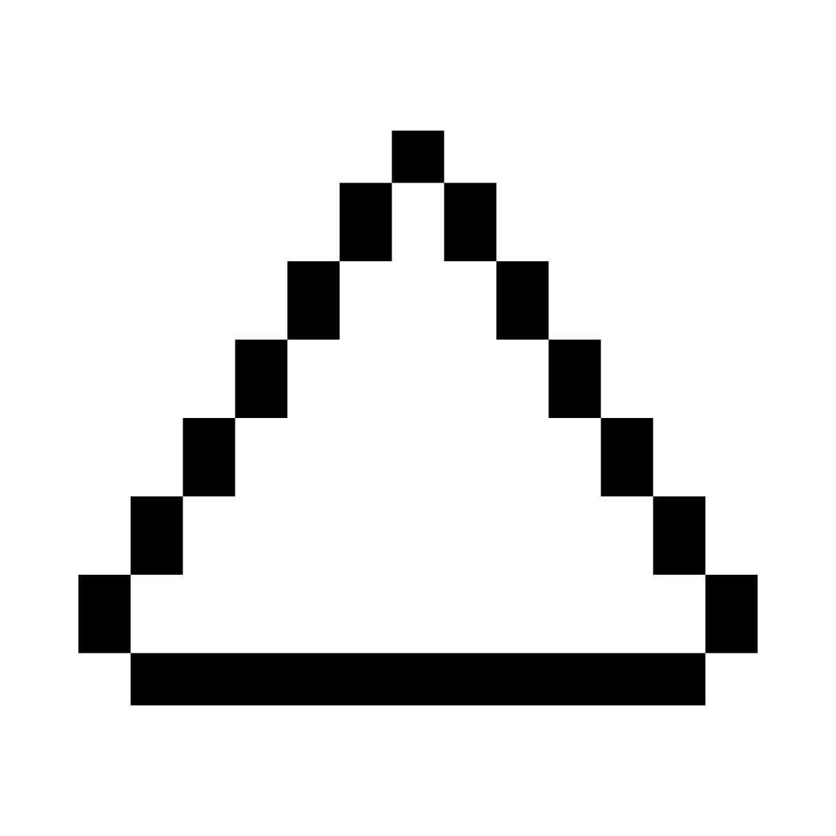 pixels style triangle icon
