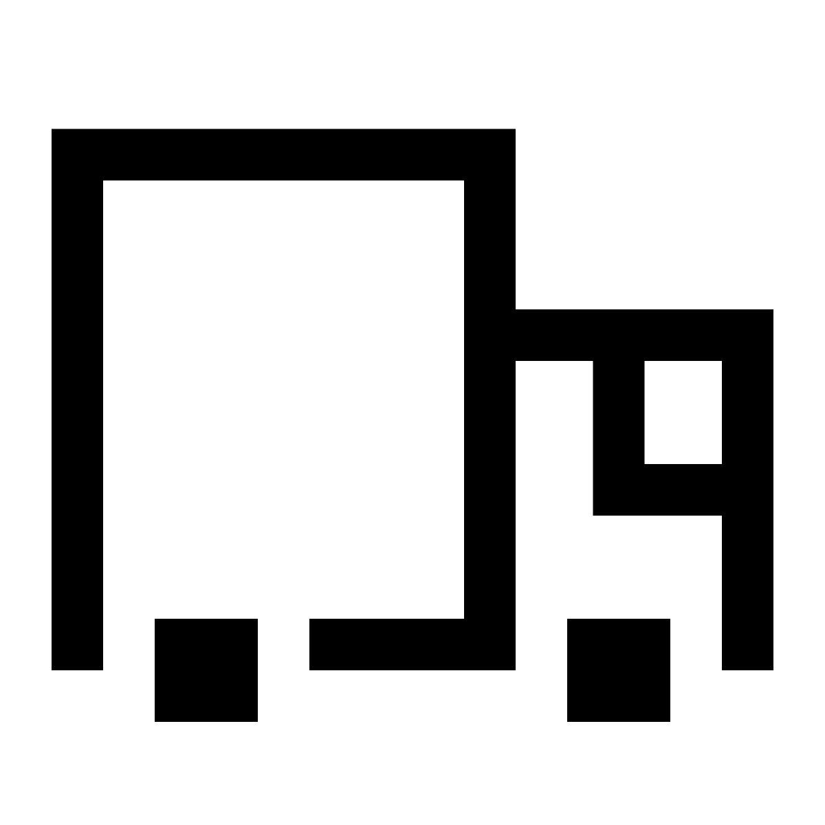 pixels style 사륜 짐마차 icon