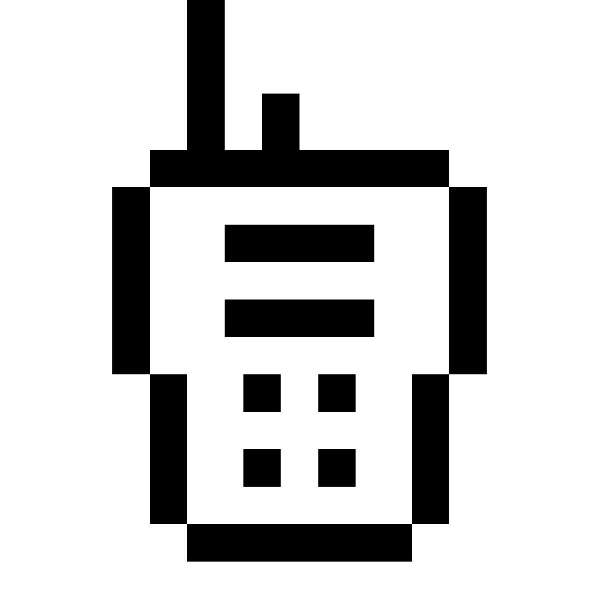 pixels style walkie talkie icon