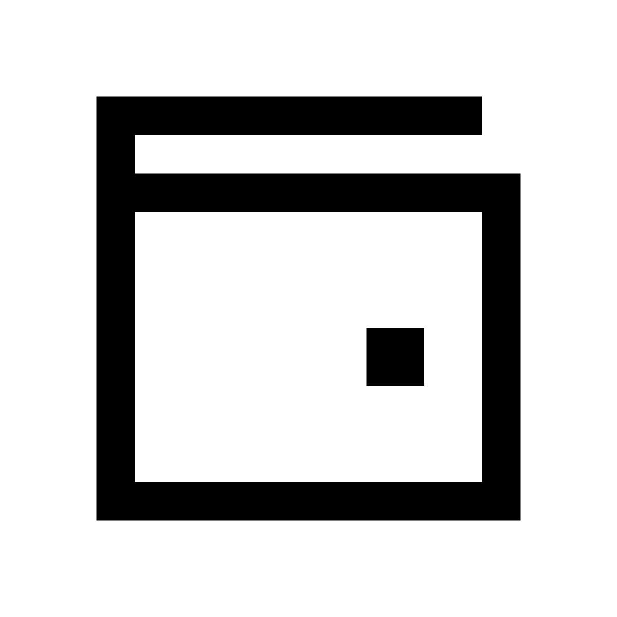pixels style brieftasche icon