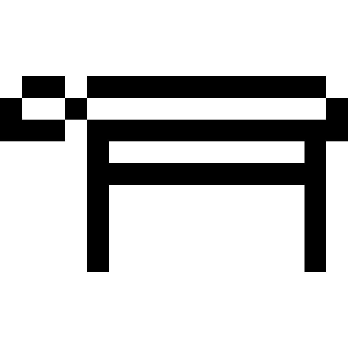 pixels style wooden massage table icon