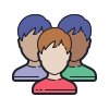 Cartoon People Conferencing Icon