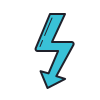 Cartoon Electricity Icon