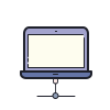 Cartoon laptop icon