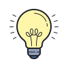 Cartoon Lightbulb Icon
