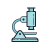 Cartoon microscope icon