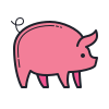 Pig icon and link to icons8.com