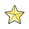 Cartoon shining star icon