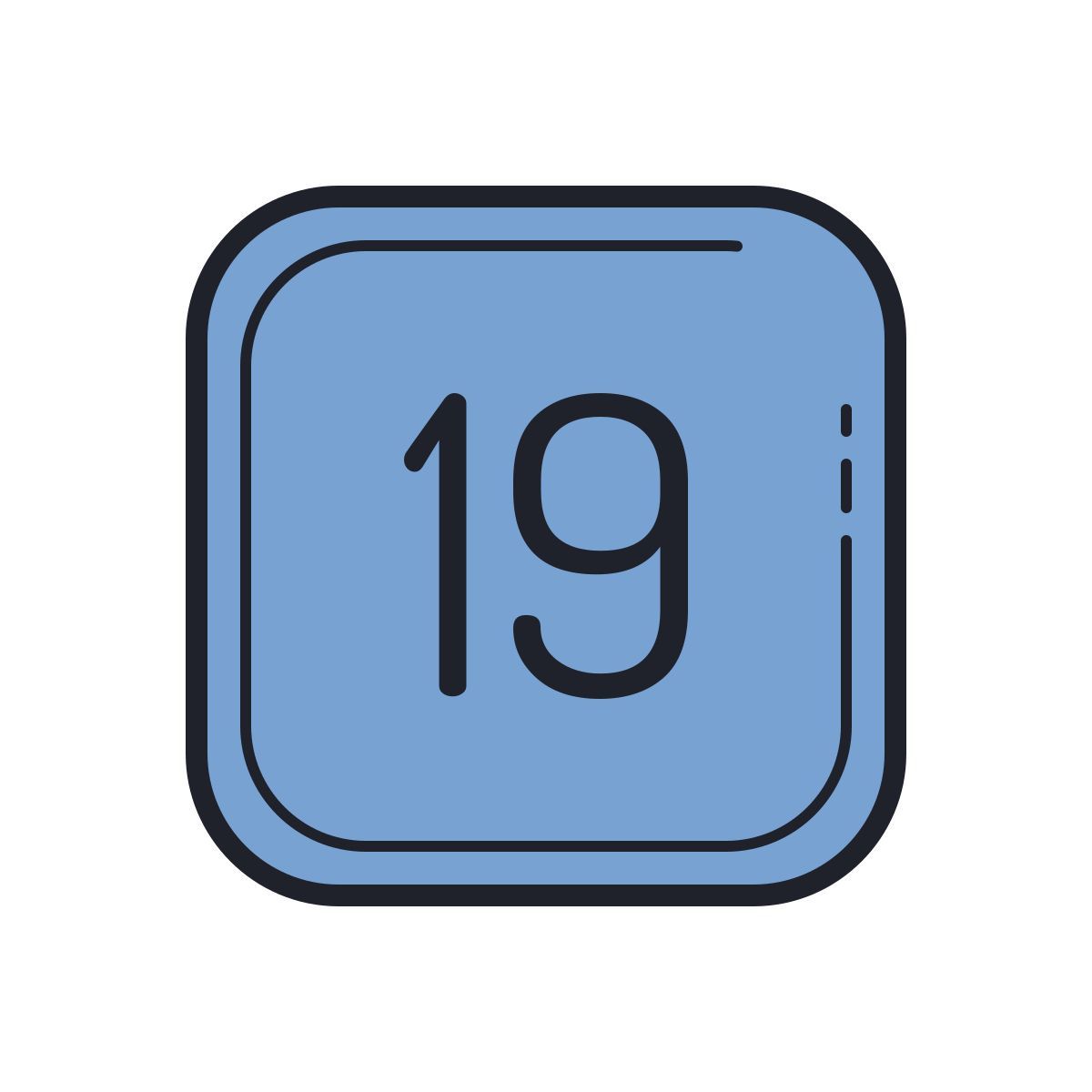 color hand drawn style 19 c icon