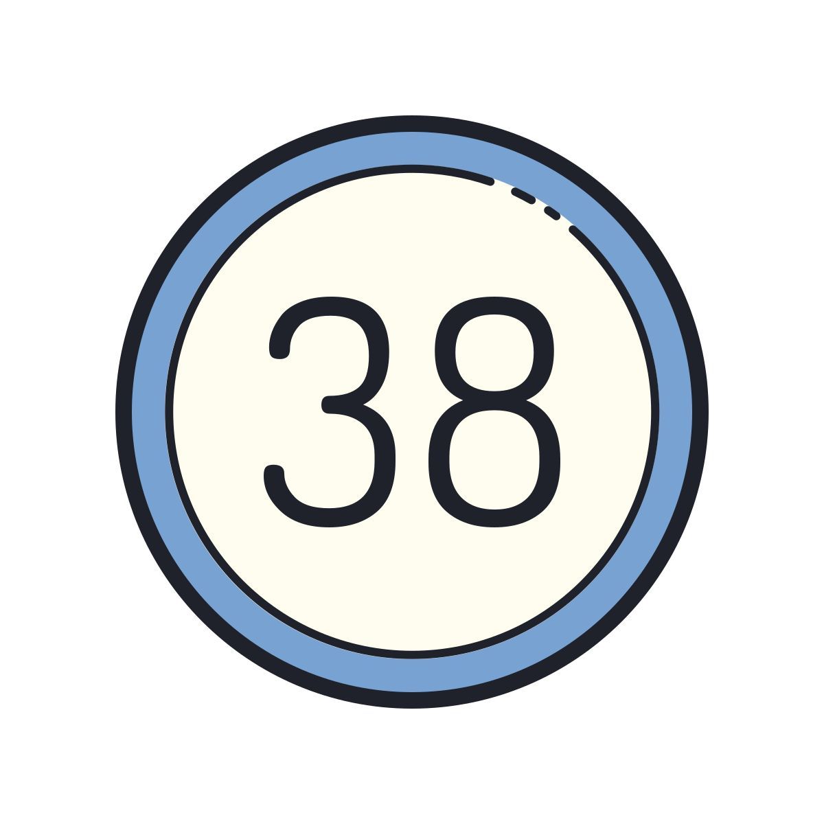 color hand drawn style 38 cercles icon