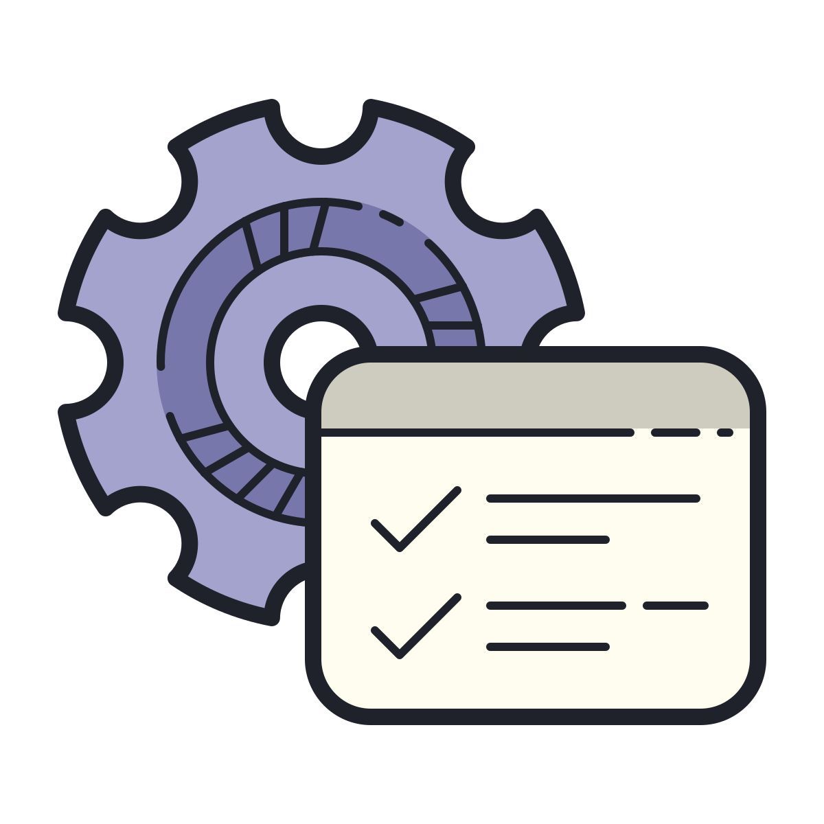 color hand drawn style 구성 icon