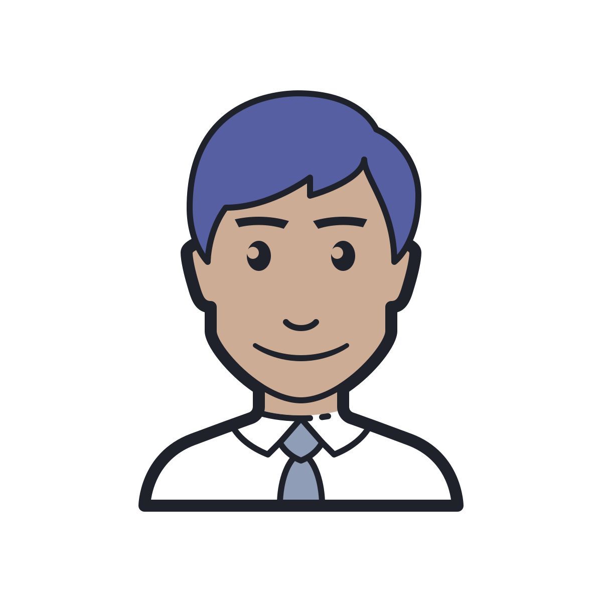 color hand drawn style administrator male icon