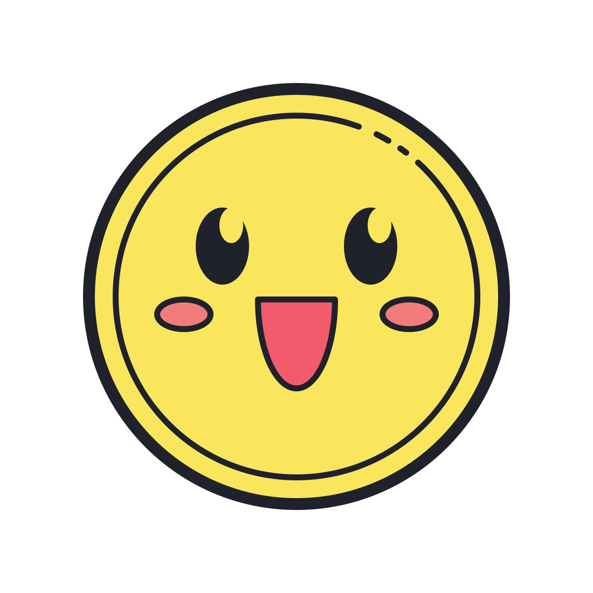 color hand drawn style anime emoji  v2 icon