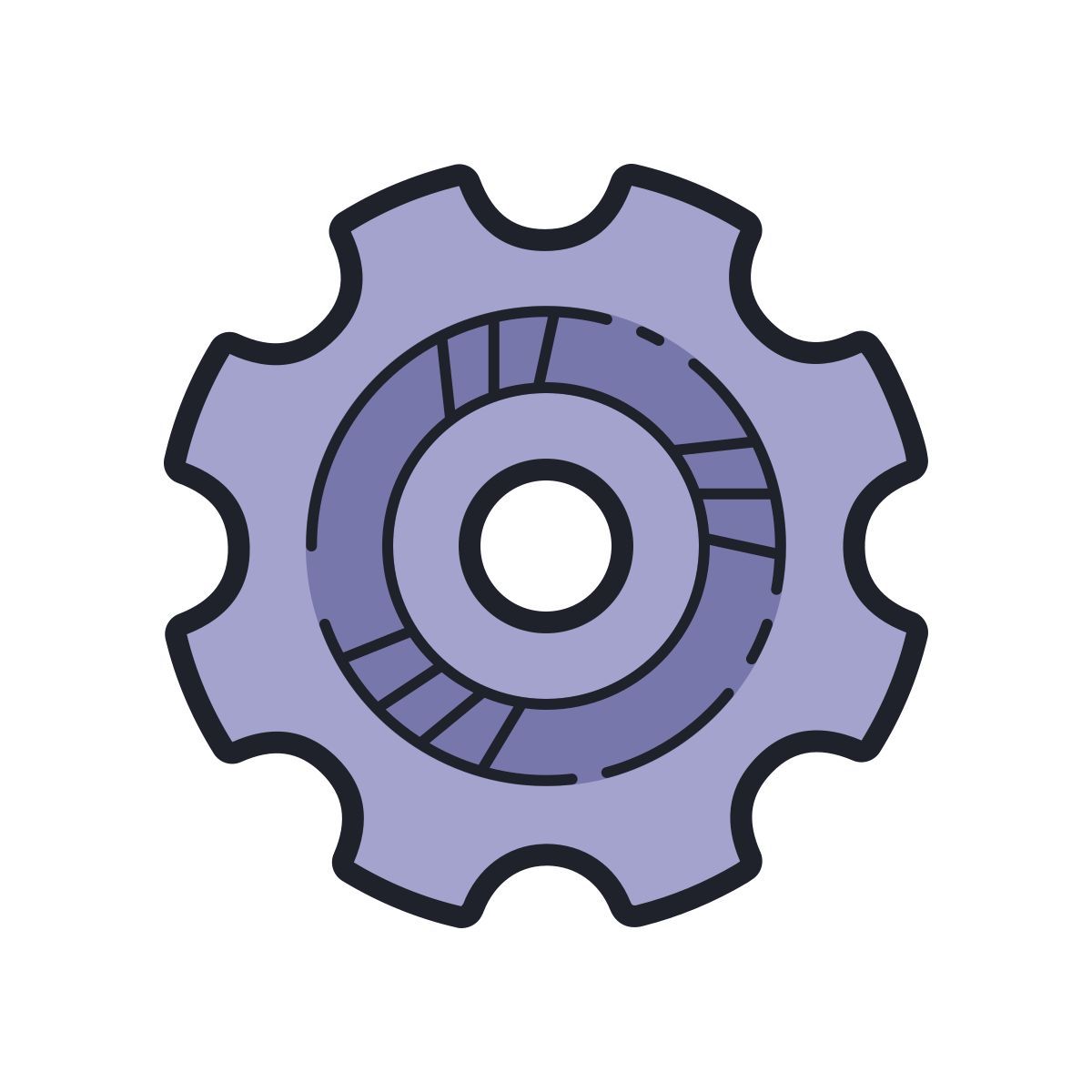 color hand drawn style automático icon