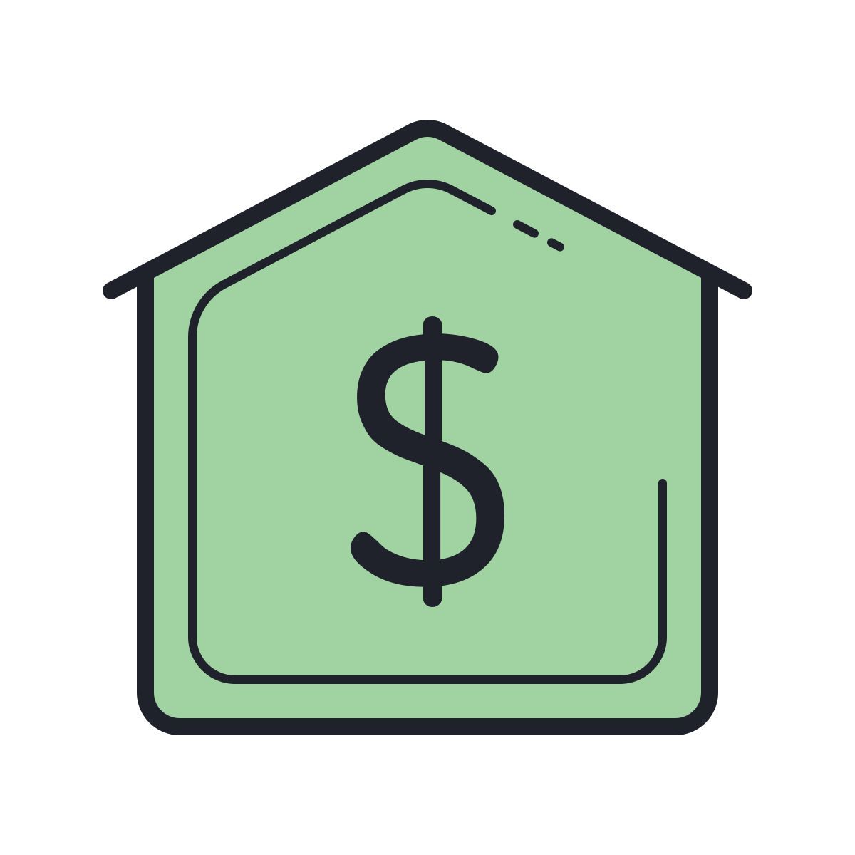 color hand drawn style banco icon