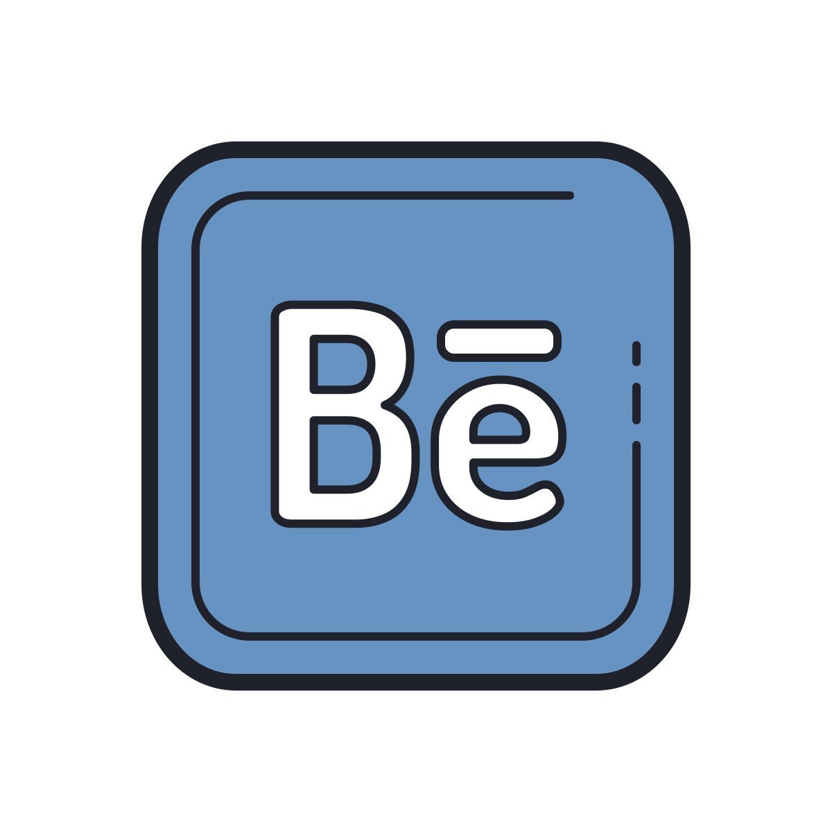 color hand drawn style behance icon